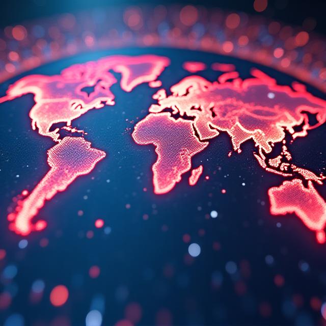 Complex data visualization of arctic glacier movement