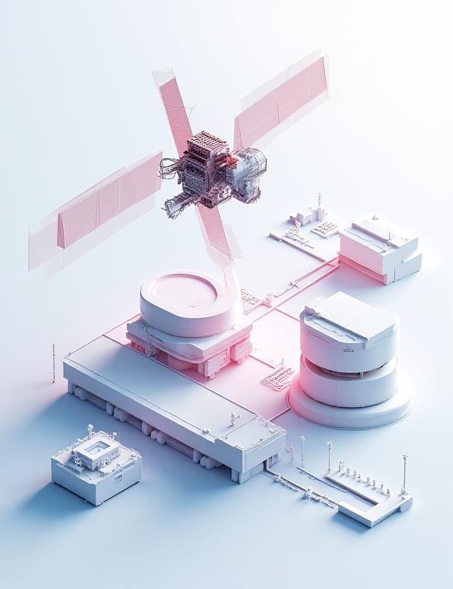Illustration of global data syncing between polar outposts