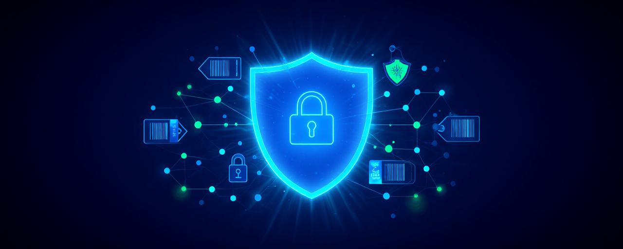 Secure data protection and privacy illustration
